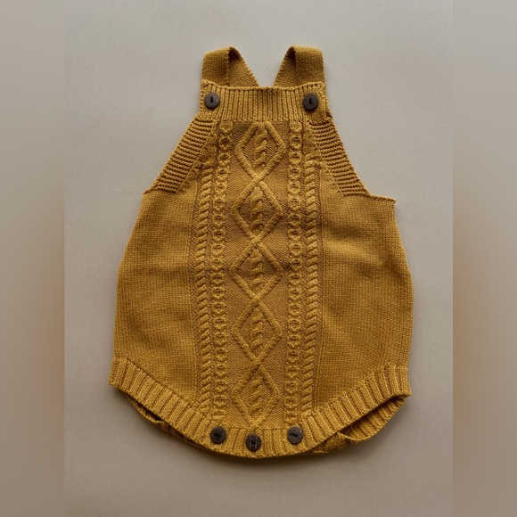 Mustard Knit Onesie - Picture 1 of 2
